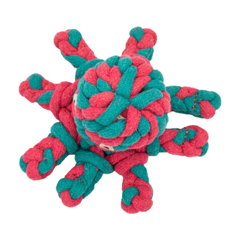 TopDog Premium Ropey Octopus Toy for Dogs and Cats (Blue/Pink)