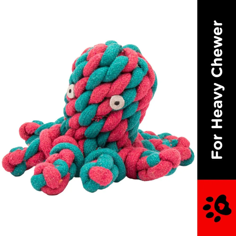 TopDog Premium Ropey Octopus Toy for Dogs and Cats (Blue/Pink)