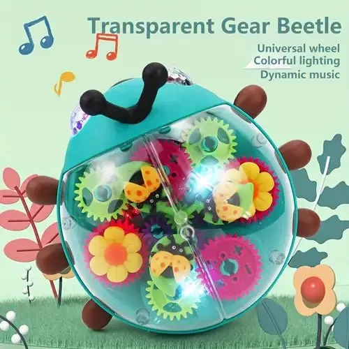 Transparent Gear Lady Bug with Music and Lights