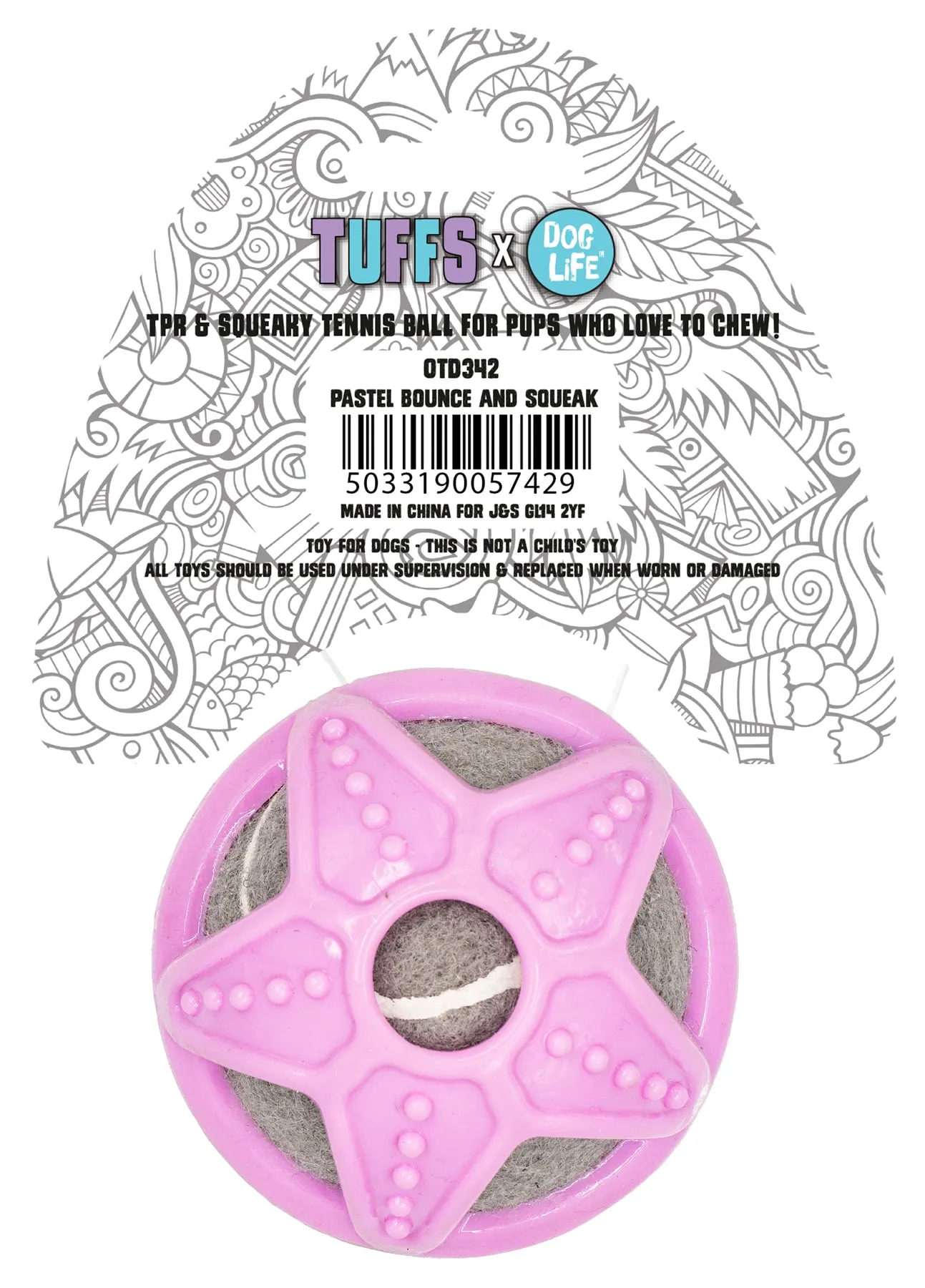 Tuffs x Dog Life Bounce & Squeak Dog Toy